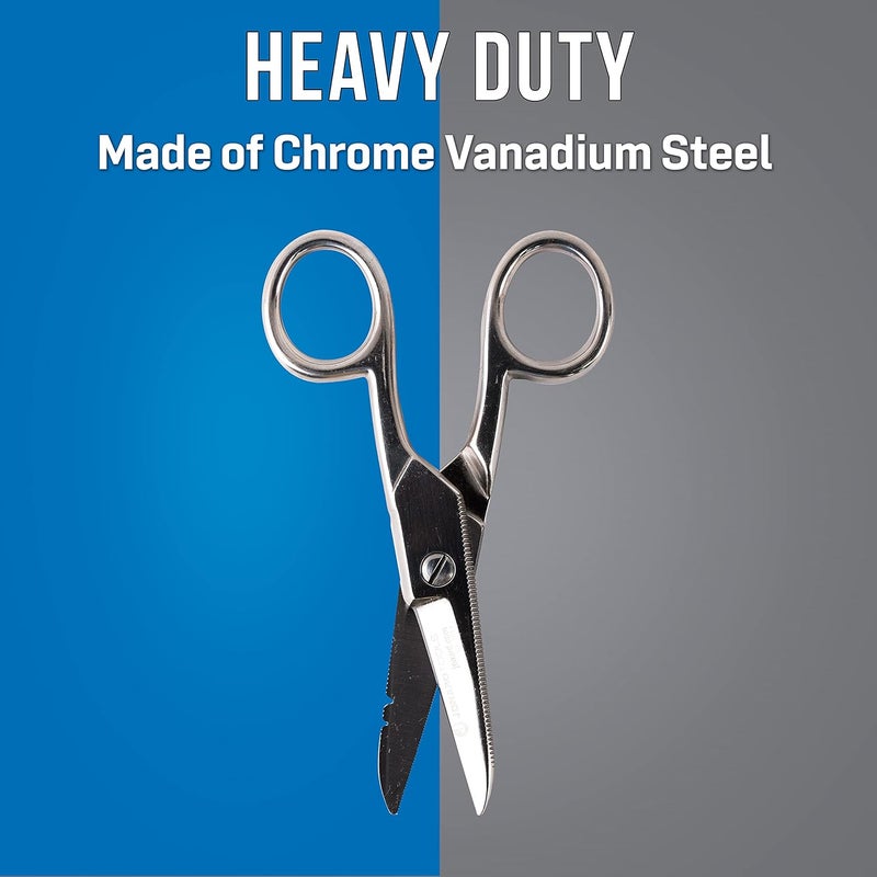 Jonard Tools ES-1964DS Stainless Steel Free-Fall Electrician's Scissors For Reduced Hand Fatigue - Image 2