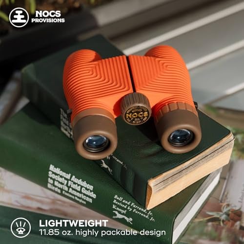 Nocs Provisions Standard Issue 8x25 Waterproof Binoculars, 8X Magnification, Bak4 Prism, Wide View Multi-Coated Lenses for Bird Watching, Hiking & Backpacking - Poppy Orange II - Image 5