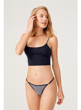 COTTONHILL Patterned Basic Cotton Adjustable Waist Women's Thong Panties 6 Pack  - Image 2