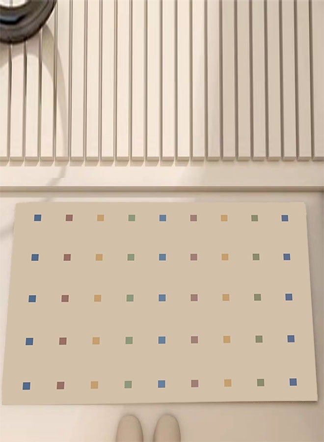 حصيرة طين دياتوم ، حصيرة حمام ، حصيرة غير قابلة للانزلاق ، ماصة ، غير قابلة للانزلاق وسريعة الجفاف ، سهلة التنظيف 60 * 40 سم - Image 3