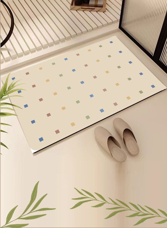 حصيرة طين دياتوم ، حصيرة حمام ، حصيرة غير قابلة للانزلاق ، ماصة ، غير قابلة للانزلاق وسريعة الجفاف ، سهلة التنظيف 60 * 40 سم - Image 2