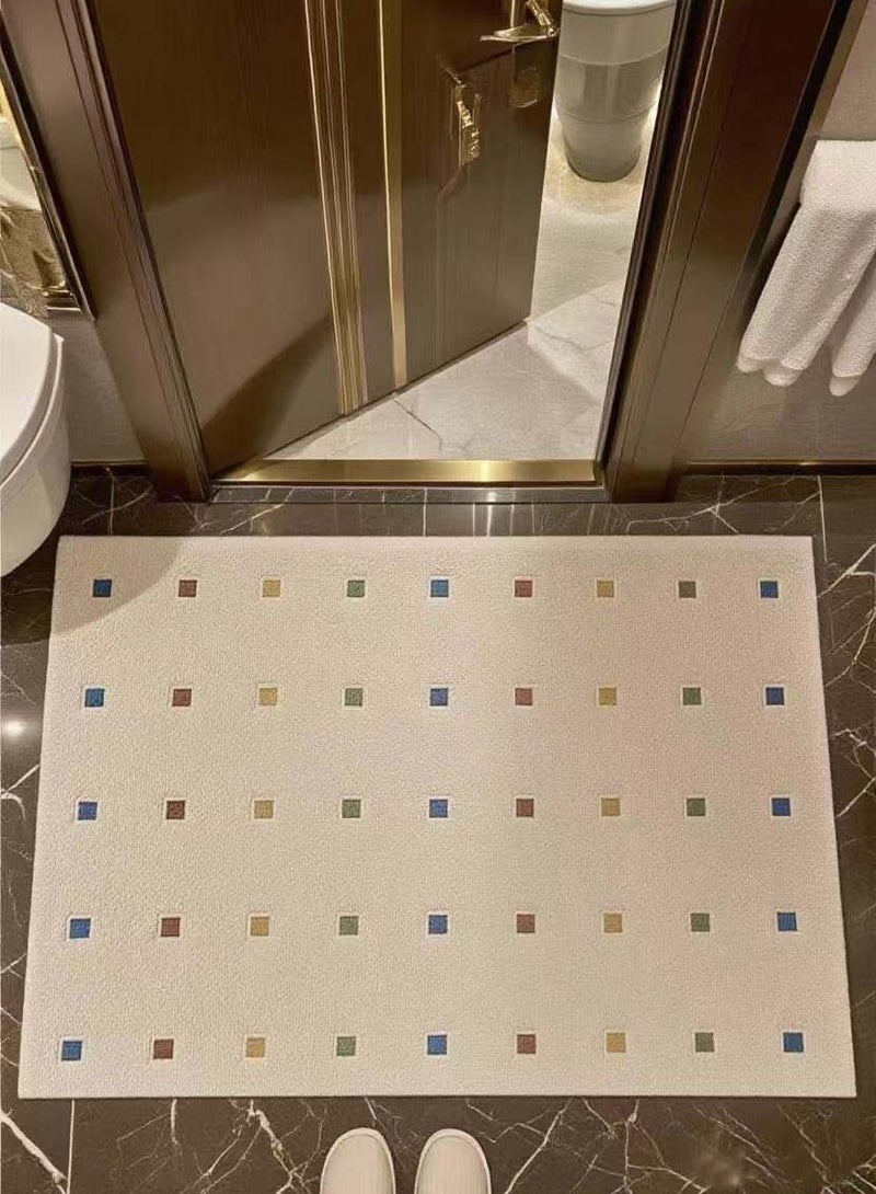 حصيرة طين دياتوم ، حصيرة حمام ، حصيرة غير قابلة للانزلاق ، ماصة ، غير قابلة للانزلاق وسريعة الجفاف ، سهلة التنظيف 60 * 40 سم - Image 1