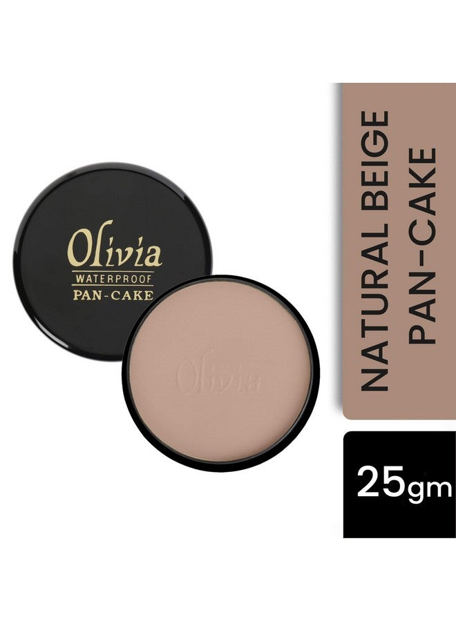 Olivia Powder Waterproof Pan Cake Natural Beige Makeup Concealer 25G Shade No.25 - Image 2