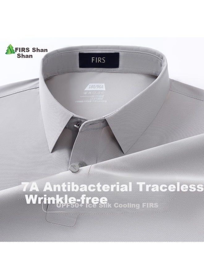 Firs Men's Short-sleeve T-shirt, Summer Ice Silk Quick-dry Cool-feeling Polo Shirt For Men, Workwear - Image 2