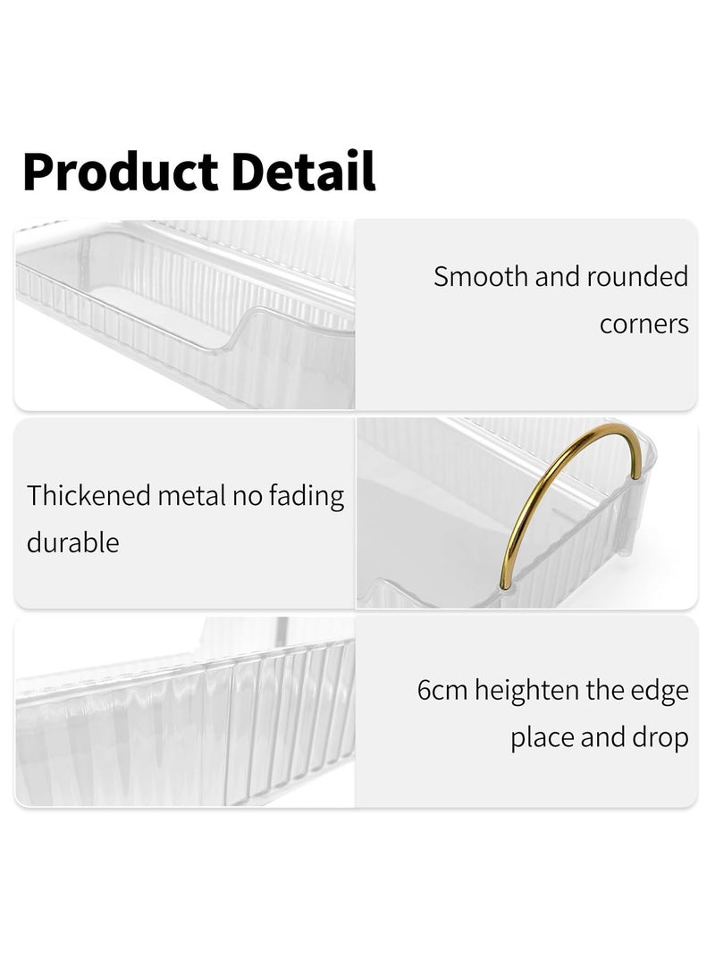 RATSAW Bathroom Countertop Organizer Makeup Organizer Holder Large Capacity Cosmetics Storage Vanity Shelf Storage Organizers for Bathroom Dresser 2 Tiers Rectangular transparent - Image 4