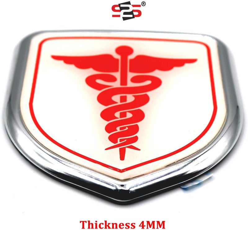 S2S® 3D Metal Chrome Sticker Emblem Badge Logo For Cars & Bikes (DOCTOR) Quick use-switch compatible build - Image 3