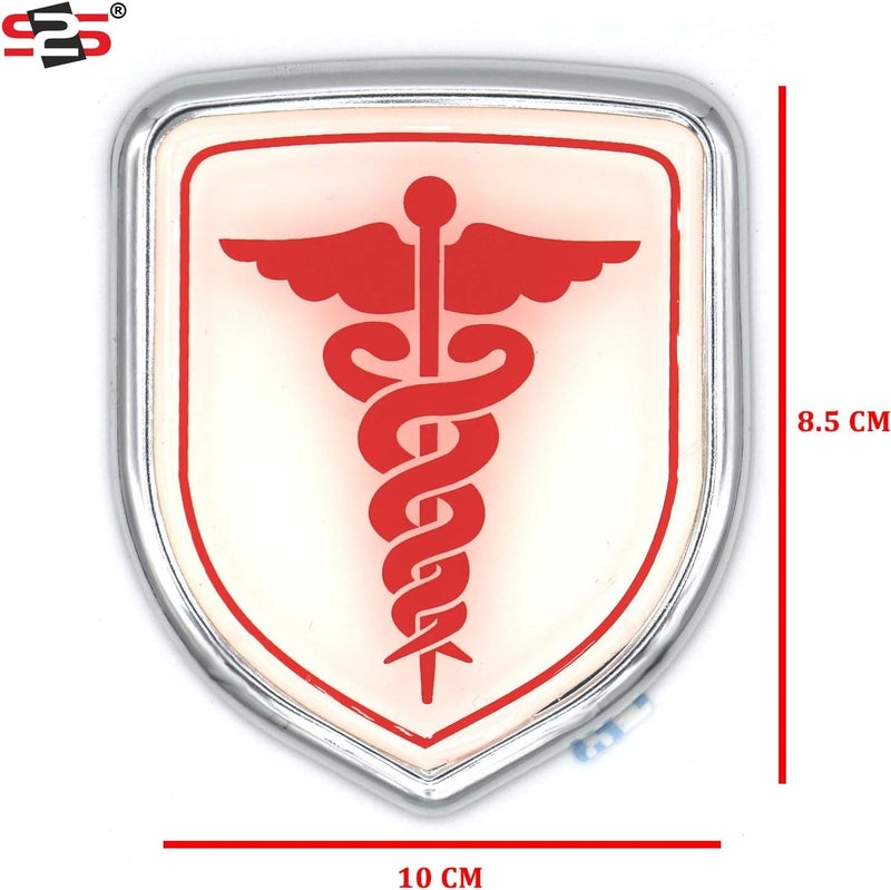 S2S® 3D Metal Chrome Sticker Emblem Badge Logo For Cars & Bikes (DOCTOR) Quick use-switch compatible build - Image 2