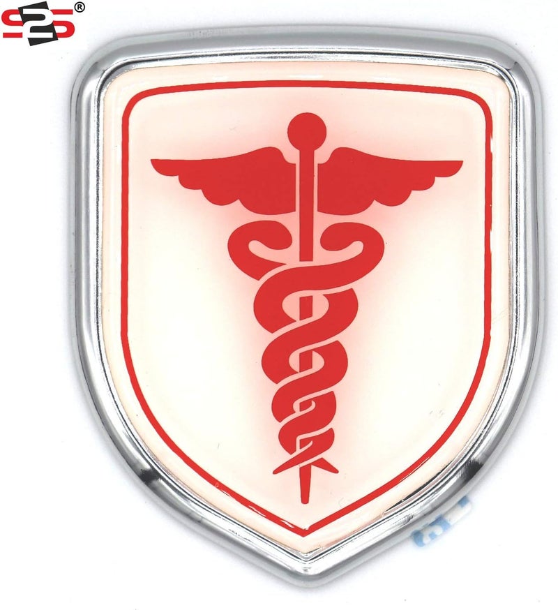 S2S® 3D Metal Chrome Sticker Emblem Badge Logo For Cars & Bikes (DOCTOR) Quick use-switch compatible build - Image 1
