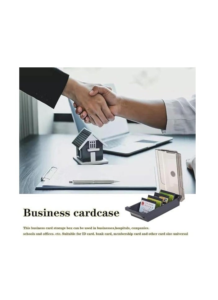 Oasisgalore Business Card Holder Box Business Card File Card Storage Box Organizer，Large Capacity for 500 Cards，4 Divider Board and A-Z Index Tabs  - Image 5