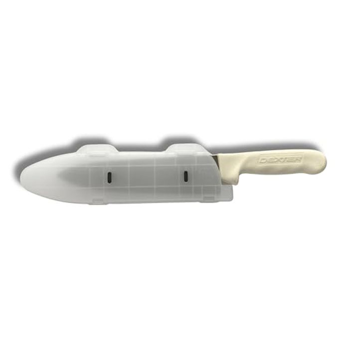 Agilux Blade Guard Knife Blade Protection Cover, Secure Fit Sheath for Storage or Transport  Chefs Kitchens, Travel & Outdoor Use, Dishwasher Safe BPA-Free (Clear, 10")