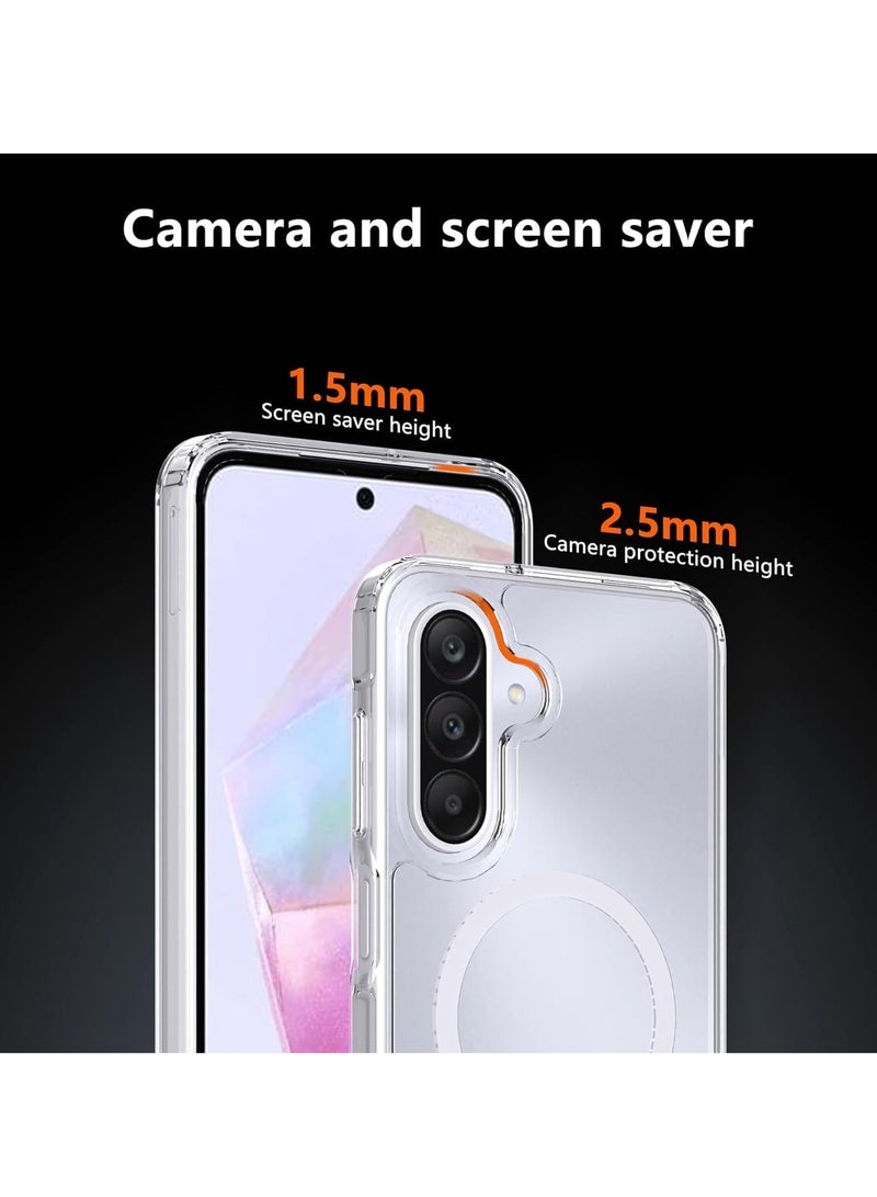 ميجوفاست جراب شفاف مغناطيسي هجين لهاتف Samsung Galaxy A26، متوافق مع MagSafe، PC مع تقنية TPU الهجينة لهاتف Galaxy A26 - Image 3