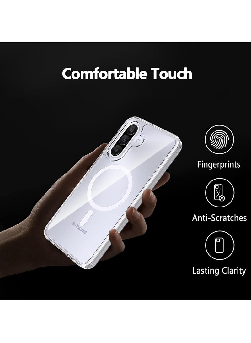 ميجوفاست جراب شفاف مغناطيسي هجين لهاتف Samsung Galaxy A26، متوافق مع MagSafe، PC مع تقنية TPU الهجينة لهاتف Galaxy A26 - Image 4