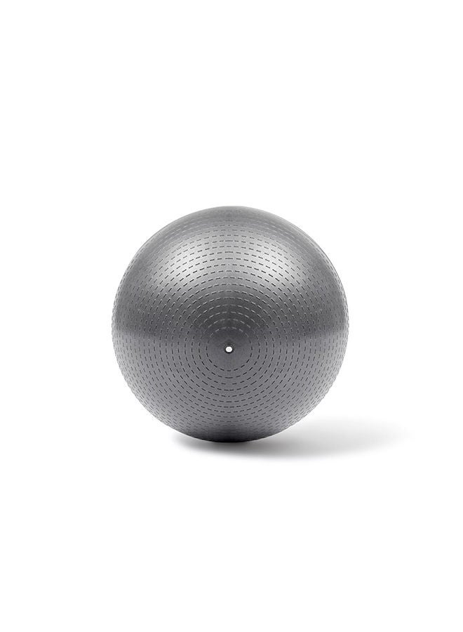 اديداس كرة رياضية رمادية – 75 سم، مقاومة للانفجار، مقبض مزدوج الملمس ومضخة يدوية لتدريب عضلات الجذع - Image 3