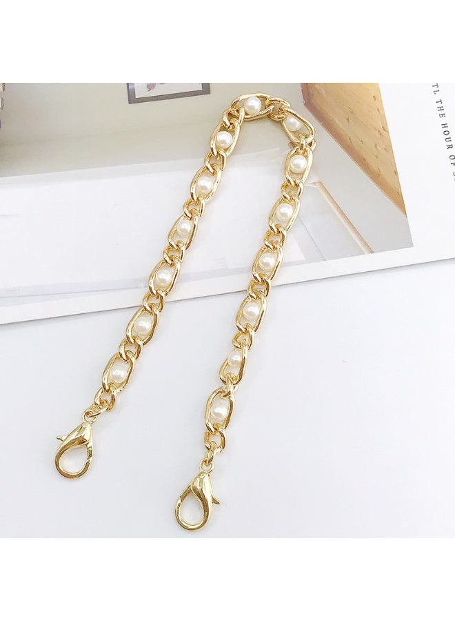 NIBEMINENT Phone Charm/ Chain Strap for Women Girls, Gold Bead Hand Chain Cell Phone Case Lanyard Wrist Strap