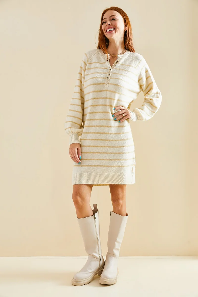 لايث Striped Knit Dress