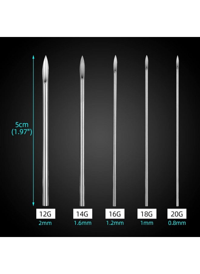 ATOMUS - Iercing Needles, Atomus 50Pcs Mixed Ear Nose Piercing Needles 12G 14G 16G 18G 20G Stainless Steel Navel Nipple Lip Body Piercing Needles - Image 1
