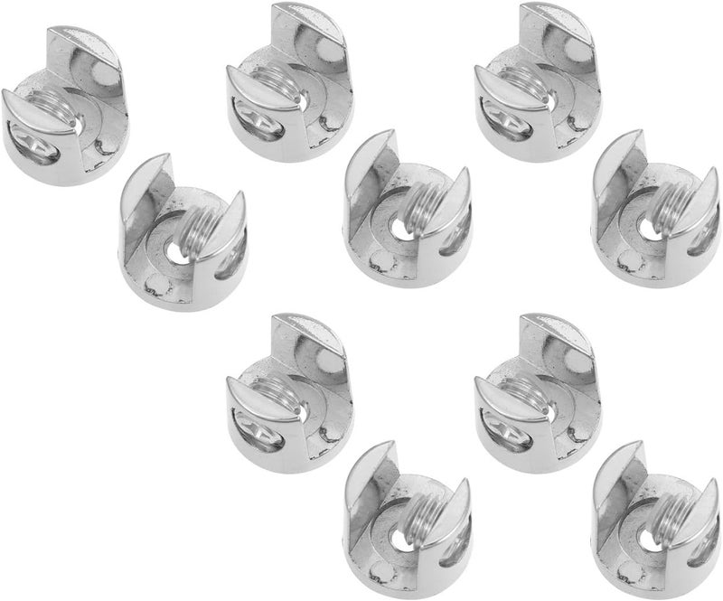 LABRIMP 10pcs Zinc Alloy Mirror Clips Glass Mount Clamp Thickened Adjustable Holder for Bathroom Wall Mounting, 6-8cm Glass Panel Support Brackets - Image 1