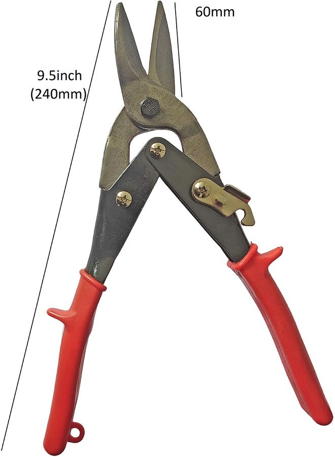 Inditrust Professional Quality Aviation Red Snip Tin Cutter Cutter Tinner Snips 250mm - Image 4