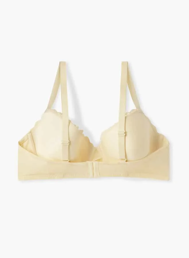 Splash FAV Lace Detail Bra with Hook and Eye Closure