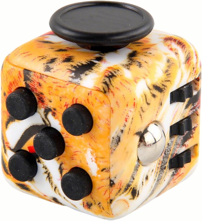 Fidget Cube Fidget Toy, Magic Cube Stress and Anxiety Relief Toys, Infinity Cube Fidget Toy Cube Relaxing Hand-Held for Adults, Killing Time Cool Fidget Block (Leopard Print-Colored) - Image 1