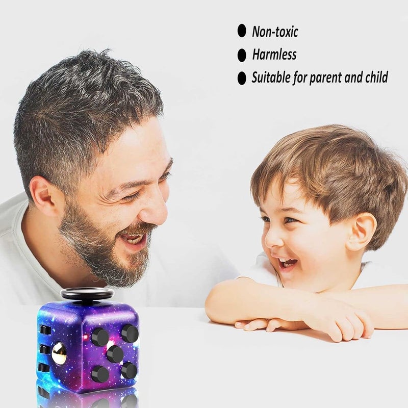 Fidget Cube Fidget Toy, Magic Cube Stress and Anxiety Relief Toys, Infinity Cube Fidget Toy Cube Relaxing Hand-Held for Adults, Killing Time Cool Fidget Block (Leopard Print-Colored) - Image 5