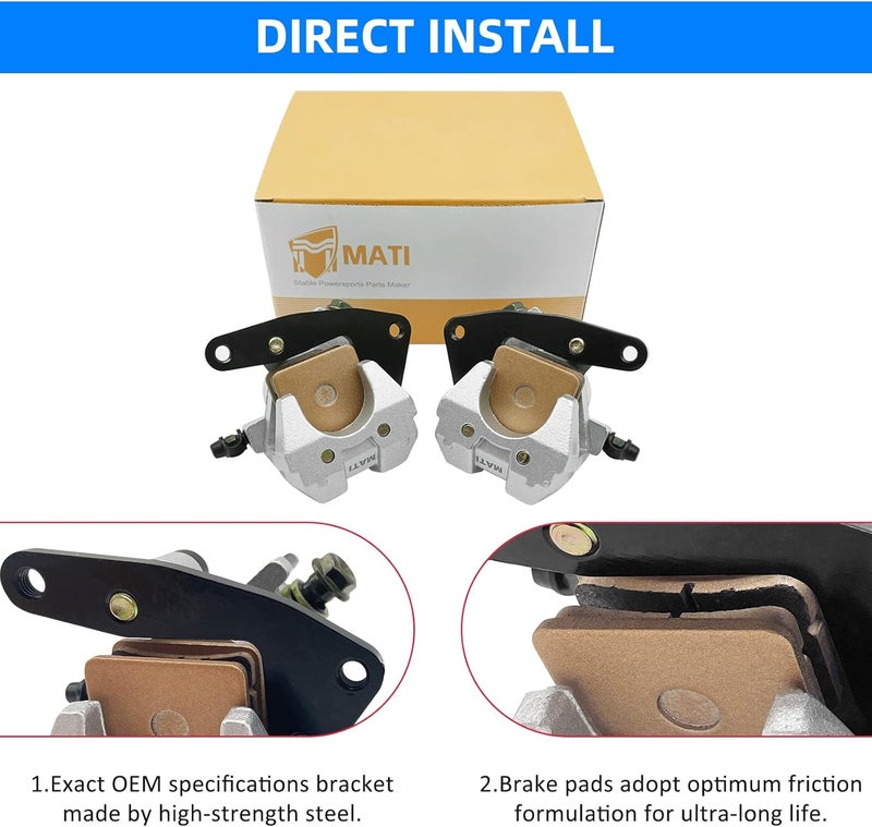 M MATI Front Left Right Brake Calipers & Pads for Kawasaki KFX400 KSF400 (2003-2006) - Image 3