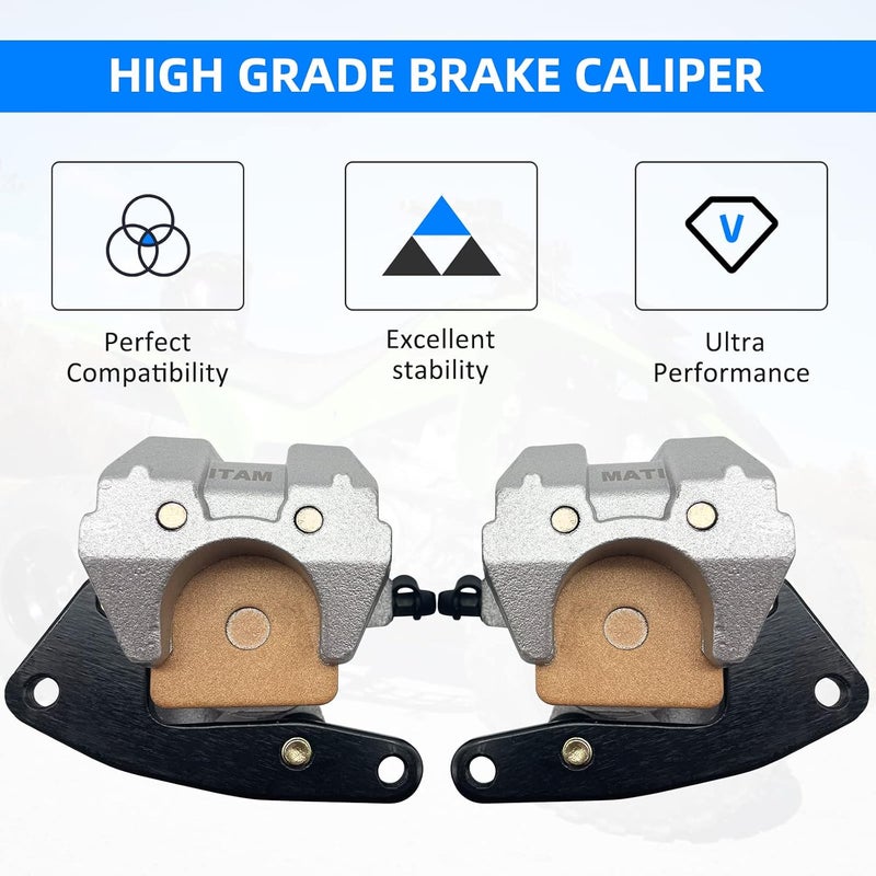 M MATI Front Left Right Brake Calipers & Pads for Kawasaki KFX400 KSF400 (2003-2006) - Image 5