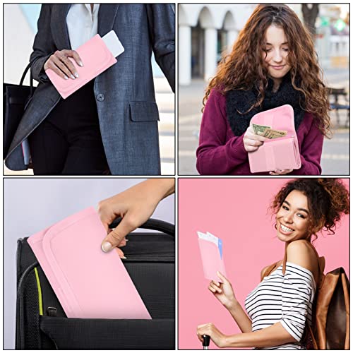 VOCHIC Money Wallet, Money Organizer for Cash with 6 Zippered Pocket Multipack Money Pouch, Cash Bill Organizer, Money Bag Small Travel Money Holder for Budgeting, Receipt and Tips (Pink) - Image 5