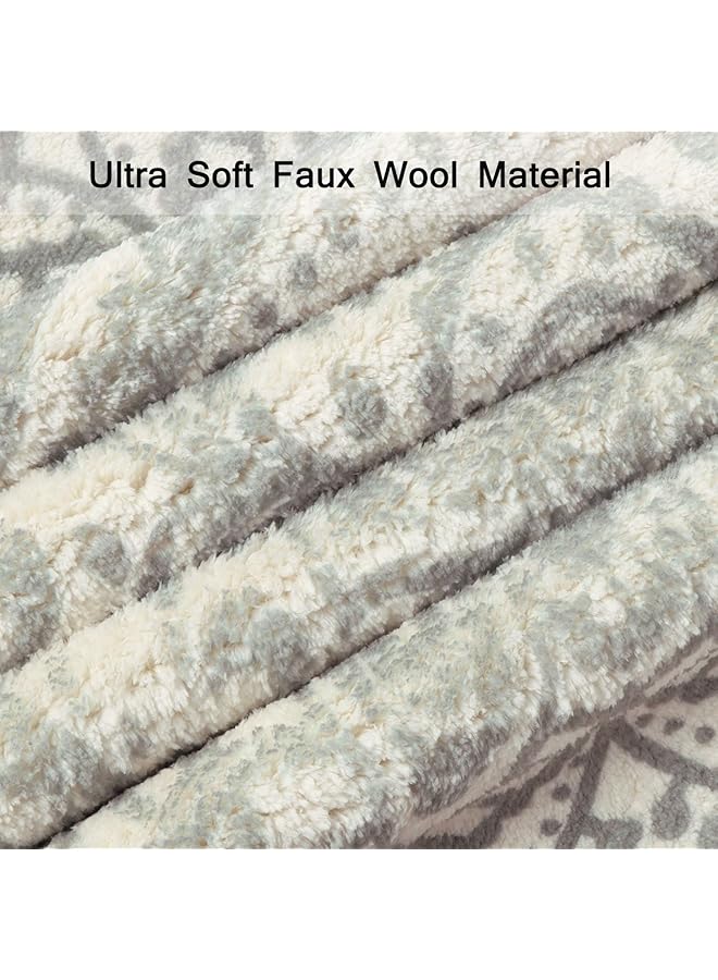 erorex Small Round Rug 2' Beige And Gray Bathroom Rug With Pom Poms Fringe Washable Mandala Circle Shower Mat Soft Non Slip Cute Circular Throw Rug For Sink Powder Room Kids Room Nursery - Image 3