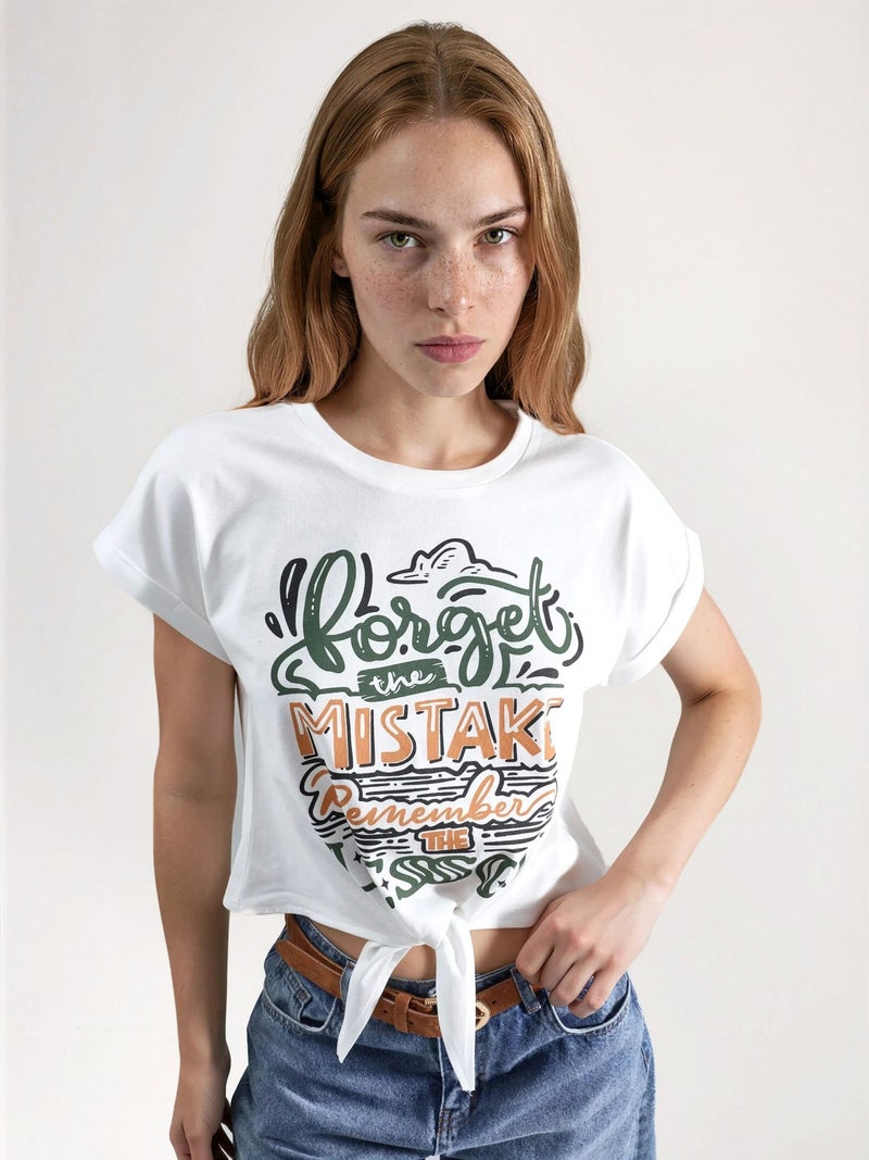 HICCUP Printed Crop T-Shirt - Image 3