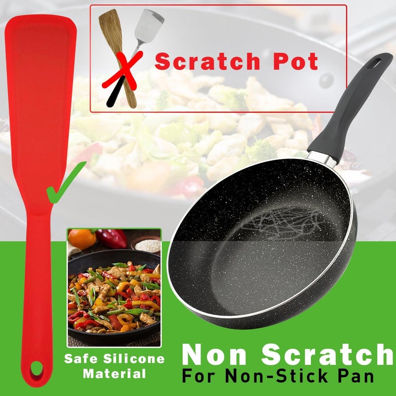 Eggssentials - Pancake Flipper Spatula - Non-Stick - Heat Resistant Egg Spatula for Kitchen Uses, Baking, Cooking, and Mixing - Red - Image 3
