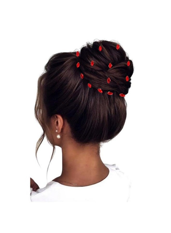 Ansh Eye-Shaped Hair Stickers: Effortless, Clip-Free Styling with 36 Pieces. Perfect for Quick, Stunning Hair Accessories and Easy Hairdos_2854_Red - Image 3