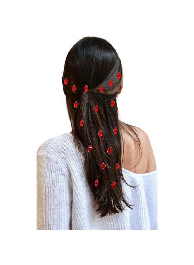 Ansh Eye-Shaped Hair Stickers: Effortless, Clip-Free Styling with 36 Pieces. Perfect for Quick, Stunning Hair Accessories and Easy Hairdos_2854_Red - Image 4