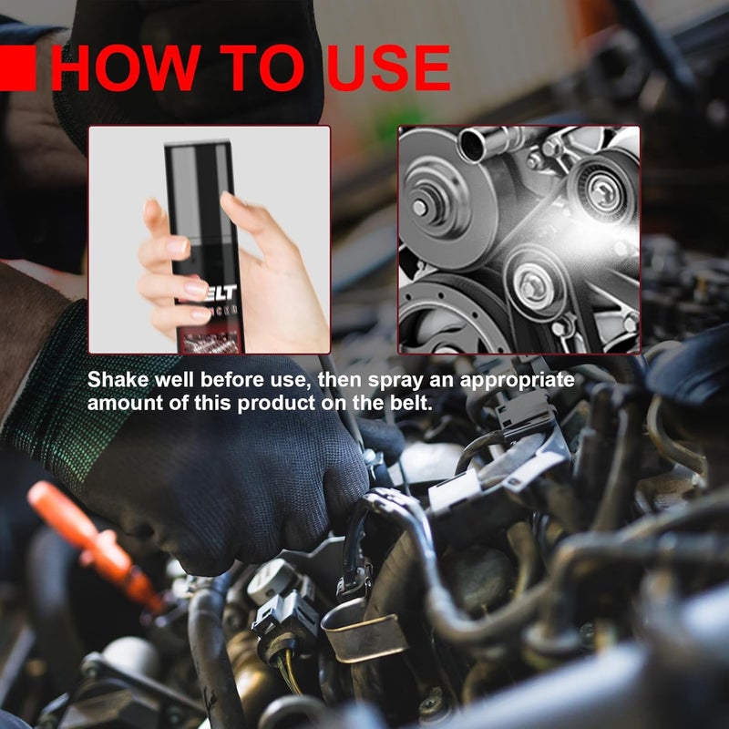 Belt Dressing Sprayer AEngine Silencers 100ml for Vehicles Eliminates Sounds Improves Lubrication Engine Silencers Sprayer - Image 3
