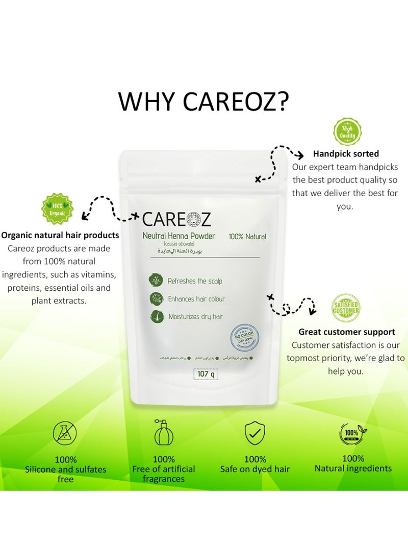 CAREOZ - CAREOZ Natural Hair Repair Kit | Neutral Henna Powder + Amla Aretha Shikakai Powder (3 in 1) | Indian Herbs for Hair - Image 1