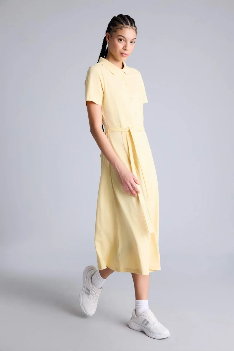 ديفاكتو Standard Fit Pique Dress