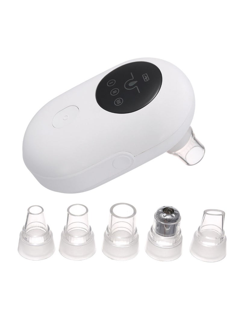 NIBEMINENT 3-Suction Electric Pore Blackhead Remover Sucker Tool With Removable Heads White/Black  - Image 1