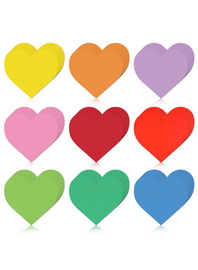MixTeach 180Pcs Valentine Heart Paper Cutouts, 9 Color - Image 1