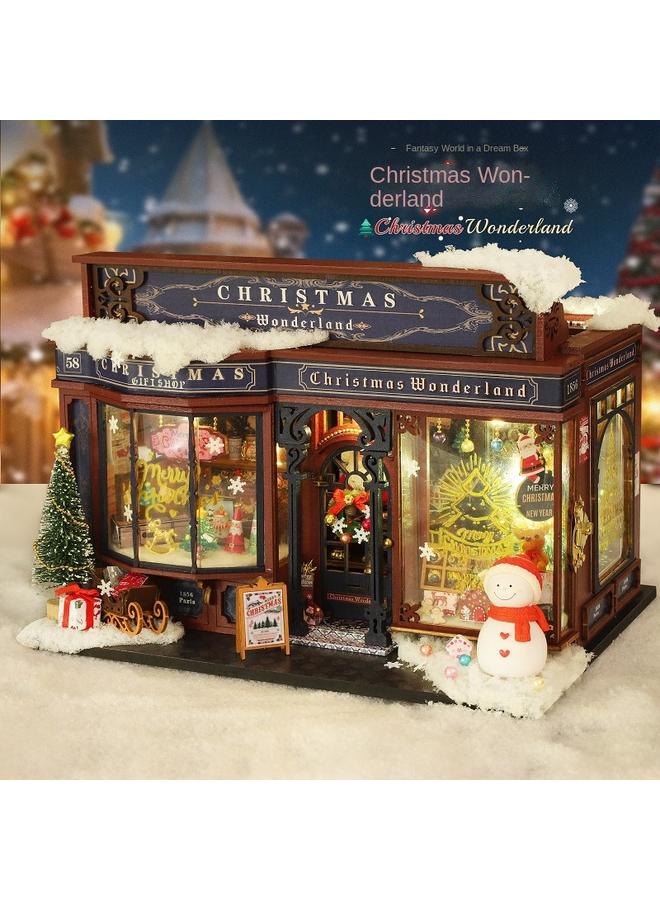Bluejw Jiate Diy Cabin Christmas Wonderland Handmade Assembled Villa Model Ornaments Exquisite Christmas Gifts For Men And Women - Image 3