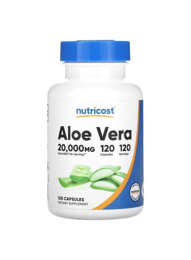 Nutricost نوتريكوست، صبار الألوة، 20,000 ملغ، 120 كبسولة - Image 1