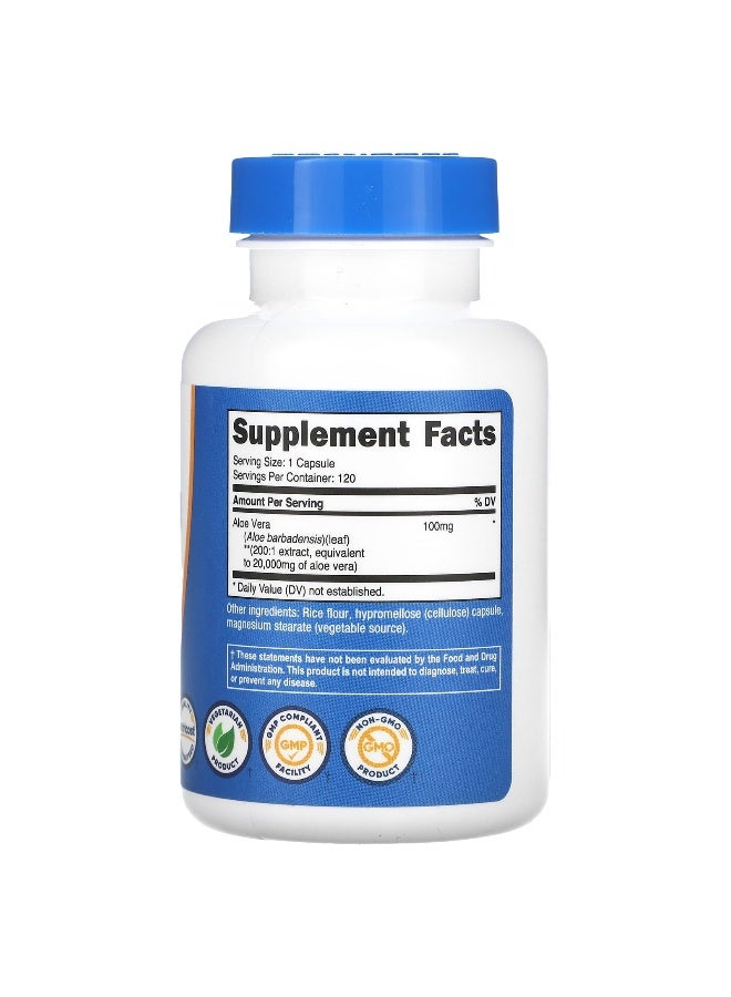 Nutricost نوتريكوست، صبار الألوة، 20,000 ملغ، 120 كبسولة - Image 2