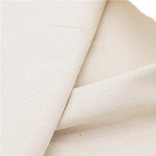 LOVOUS Nature Linen Needlework Fabric, Plain Solid Colour Linen Cloth Hemp Jute Fabric Table Cloth Garments Crafts Accessories, 20 by 62-Inch (Color 1) - Image 1
