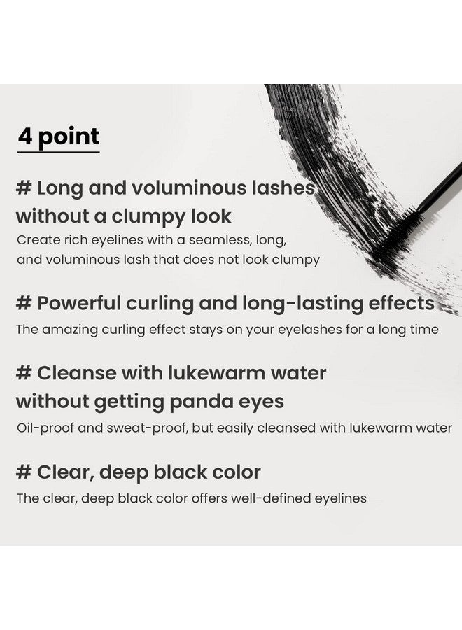 heimish Dailism Smudge Stop Mascara - 0.32oz/9g (Curling) | Non-Smudging, Curling Mascara | Washable, Non-Clumping, Waterproof Mascara for Eye Makeup | Kbeauty - Image 3