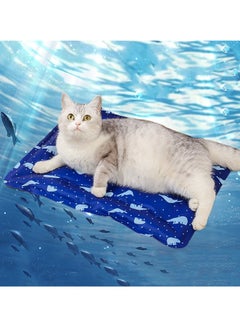 SINCHER SINCHER Summer Cooling Mat & Sleeping Pad Pet cooling mat- Cat Dog Cooling Mat,RReversible Cold Gel Cooling Pads Safe Physical Cooling Dog Kennel,Sofa,Floor Washable Summer Pet Pads (60*90CM Nav Blue)  - Image 1
