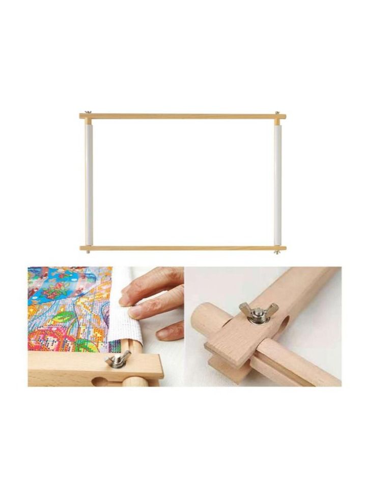 Wood Tapestry Scroll Embroidery Clip Frame Sewing Hoop for Embroidery,Quilting,Needlepoint,Silk-Painting,Cross Stitch - Image 2