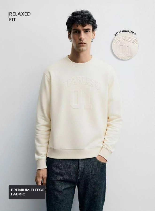شركة المرآب الهندية Men Relaxed Fit Solid Crew Neck Full Sleeves Sweatshirt
