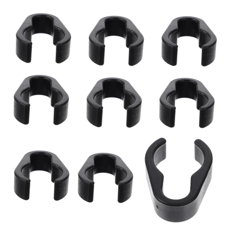 10 Pack Black Plastic Microphone Cable Clips For Mic Stand Cord Management Anti Tangle - Image 2