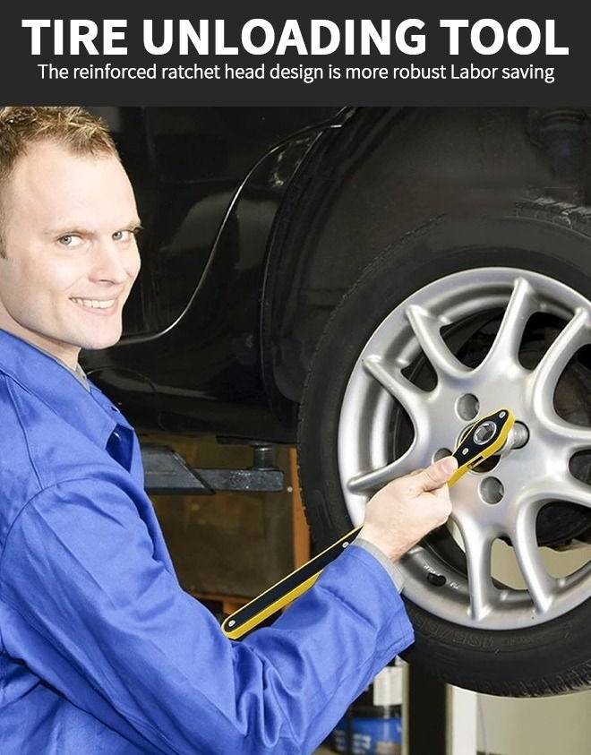 Labor Saving Wrench Auto Jack Ratchet Wrench Car Jack and Lug Wrench Handle Scissor Jack Garage Tire Wheel Lug Wrench for Car,Car Repair Tool - Image 5
