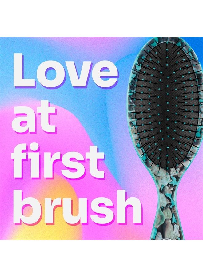 Wet Brush Original Detangling Brush, Turquoise (Techno Stone) - Detangler Brush with Soft & Flexible Bristles - Detangling Brush for Curly Hair - Tangle-Free Brush for Straight, Thick, & Wavy Hair - Image 2