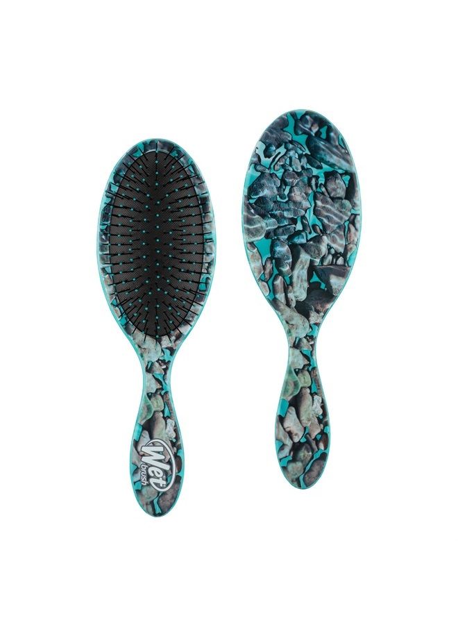 Wet Brush Original Detangling Brush, Turquoise (Techno Stone) - Detangler Brush with Soft & Flexible Bristles - Detangling Brush for Curly Hair - Tangle-Free Brush for Straight, Thick, & Wavy Hair - Image 1